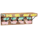 Coat Rack with Shelf Brown 73 x 19 x 23 cm Solid Reclaim wood 4102747
