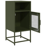 ZNTS Bedside Cabinet Olive Green 36x39x78 cm Cold-rolled Steel 853414