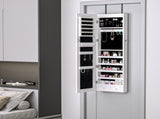 Jewelry Cabinet Mirror and LED Lights, Lockable Makeup Cosmetics Jewellery Organiser, Mirror T3398P342952