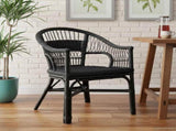 Stacking Chair Black 60 x 60 x 81 cm Rattan 42033213