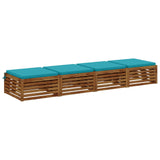 4-Piece Seat Cushions SOEST 4 pcs 100% Polyester Turquoise 944698