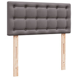 Box Spring Bed with Mattress Grey 90x190 cm Faux Leather 3286102