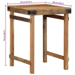 Dining Table Brown 60 x 55 x 76 cm Solid reclaimed wood 4019618