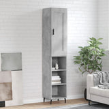 Highboard Concrete Grey 34,5x34x180 cm Engineered Wood 3200341