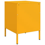 ZNTS Bedside Cabinets 2 pcs Mustard Yellow 36x39x50.5 cm Steel 842929