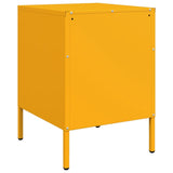 ZNTS Bedside Cabinets 2 pcs Mustard Yellow 36x39x50.5 cm Steel 842929