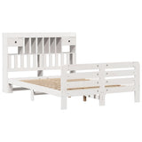 Bookcase Bed without Mattress White 140x200 cm Solid Wood Pine 3309963