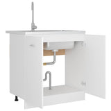 Sink Bottom Cabinet Lyon White 80x46x81.5 cm Engineered Wood 801196