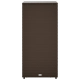 Garden Storage Cabinet Brown 50x55x115 cm Poly Rattan 365548