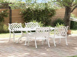 Garden Dining Set 5 pcs White Aluminium 3334654
