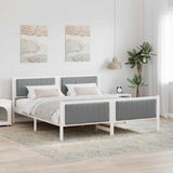 Bed frame White and light grey 180 x 200 cm Solid pine wood 3394307