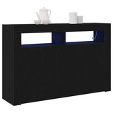 Sideboard Black Oak 116 x 30 x 75 cm Engineered Wood 3333885