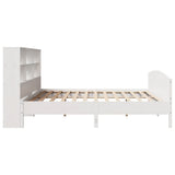 Bookcase Bed without Mattress White 180x200 cm Super King Solid Wood Pine 3323096