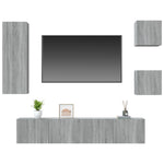 ZNTS 5 Piece TV Cabinet Set Grey Sonoma Engineered Wood 3114444