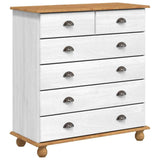 Hutch ASKIM White 91 x 40 x 200.5 cm Solid Pine Wood 3334641