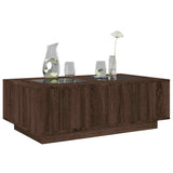 Coffee Table with Infinity LED Brown Oak 116x69x40 cm 3284062
