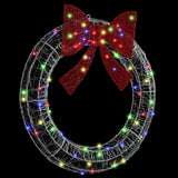 Wreath with 80 LEDs Multicolour 92 x 92 x 9.5 cm Acrylic 42019128