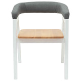 Dining Chairs 2 pcs White 54 x 57 x 73 cm Solid Rubber Wood 42020425