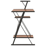 Desk with Shelf Black and Brown 116x50x93 cm 20290