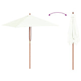 Garden Parasol Sand Laminated bamboo and hardwood, Polyester 44533