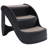 Dog Stair Black Polypropylene 3-step Foldable Dog Stair 171173