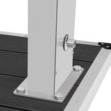 ZNTS Outdoor Shower with Tray WPC Stainless Steel 3051294
