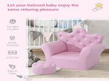 Children Kids Sofa Set Armchair Chair Seat with Free Footstool PU Leather for Girls 58L x 40.5W x T3398P347654