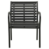 Garden Chairs 2 pcs Steel and WPC Black 312034