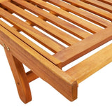 Sun Lounger Brown Solid Acacia Wood Standard Sun Lounger Size 3077329