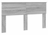 Bed Frame Grey Sonoma 137 x 203 cm Engineered Wood 3408863