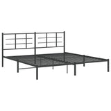 Bed Frame Black Powder-coated steel Double Bed Frame 355567