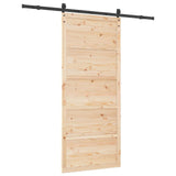 Sliding Door Natural 80 x 208 cm Solid Pine Wood 3445640