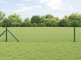 Ground Fix Welded Wire Fence 25 x 0.5 m PVC-Coated Steel Green 3351715