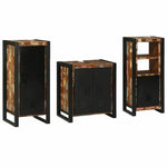 Bathroom Furniture Set 3 pcs Multicolour Solid Reclaimed Wood 3305631