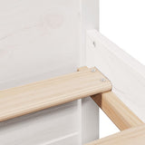 Bookcase Bed without Mattress White 160x200cm Solid Wood Pine 3322442