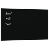 Wall-mounted Magnetic Board Black 100x60 cm Tempered Glass 347946