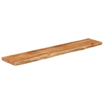 ZNTS Wall Shelf 100x20x2.5 cm Rectangular Solid Wood Acacia Live Edge 370228