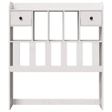 Headboard with Storage White 75 cm Solid Wood Pine 855527