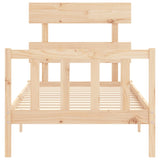 Bed Frame without Mattress Small Single Solid Wood Pine 3193231