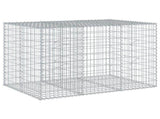 Gabion Basket with Cover 150x100x100 cm Galvanised Iron 3295191