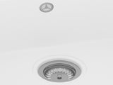 Kitchen Sink Quartz and Resin 76 x 48 x 30 cm White 147084