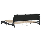 Bed Frame with LED without Mattress "Zadar" Black and White 200x200 cm 3214136