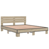 Bed Frame without Mattress Sonoma Oak 150x200 cm King Size 3280143