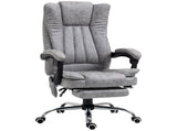 Office Chair with Massage and Heat, Microfibre Reclining Computer Desk Chair with Footrest and T3398P328208