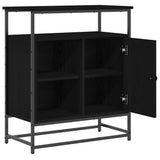 Sideboard Black Oak 69 x 35 x 80 cm Engineered Wood 862981