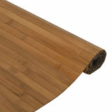 Rug Rectangular Brown 100x400 cm Bamboo 376818