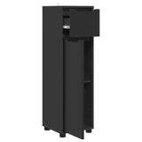 Bathroom Cabinet Black 30.5 x 30 x 101 cm Engineered Wood 888738