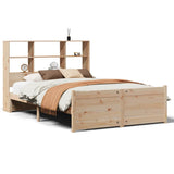 Bookcase Bed without Mattress 150x200 cm King Size Solid Wood Pine 3322473