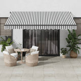 Manual Retractable Awning Anthracite and White 400x350 cm 3215808