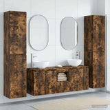 Bathroom Furniture Set 5 pcs Smoked Oak 33 x 34.5 x 160 cm 3406028
